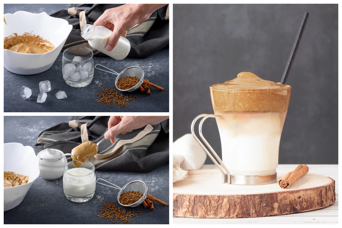 Dalgona Iced Coffee